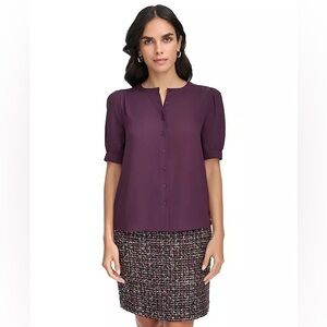 Calvin Klein Women's Deep Purple Blouse